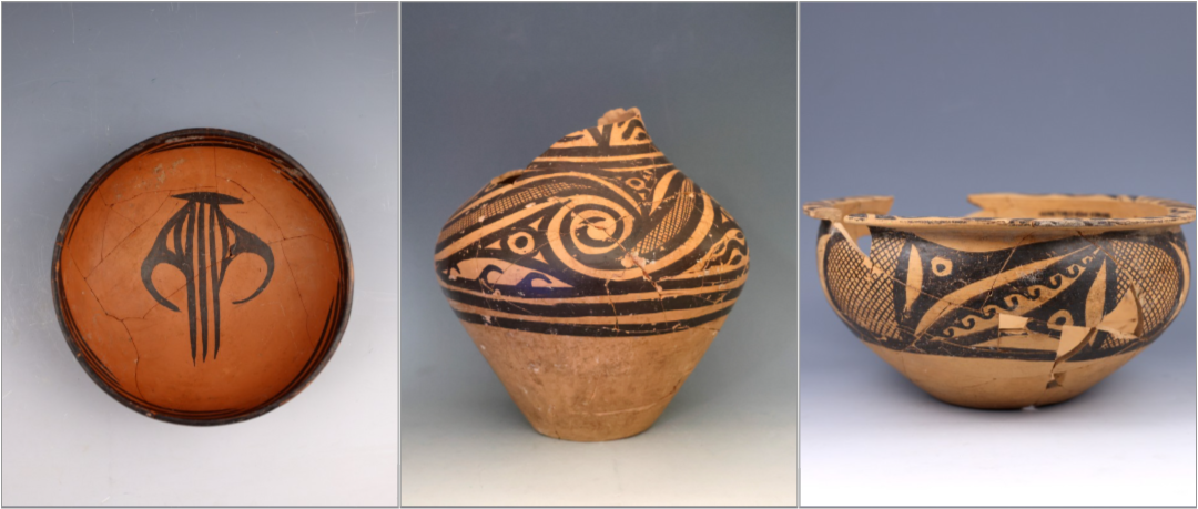 甘肃临洮寺洼遗址出土的马家窑类型彩陶。全国十大考古新发现活动办公室供图